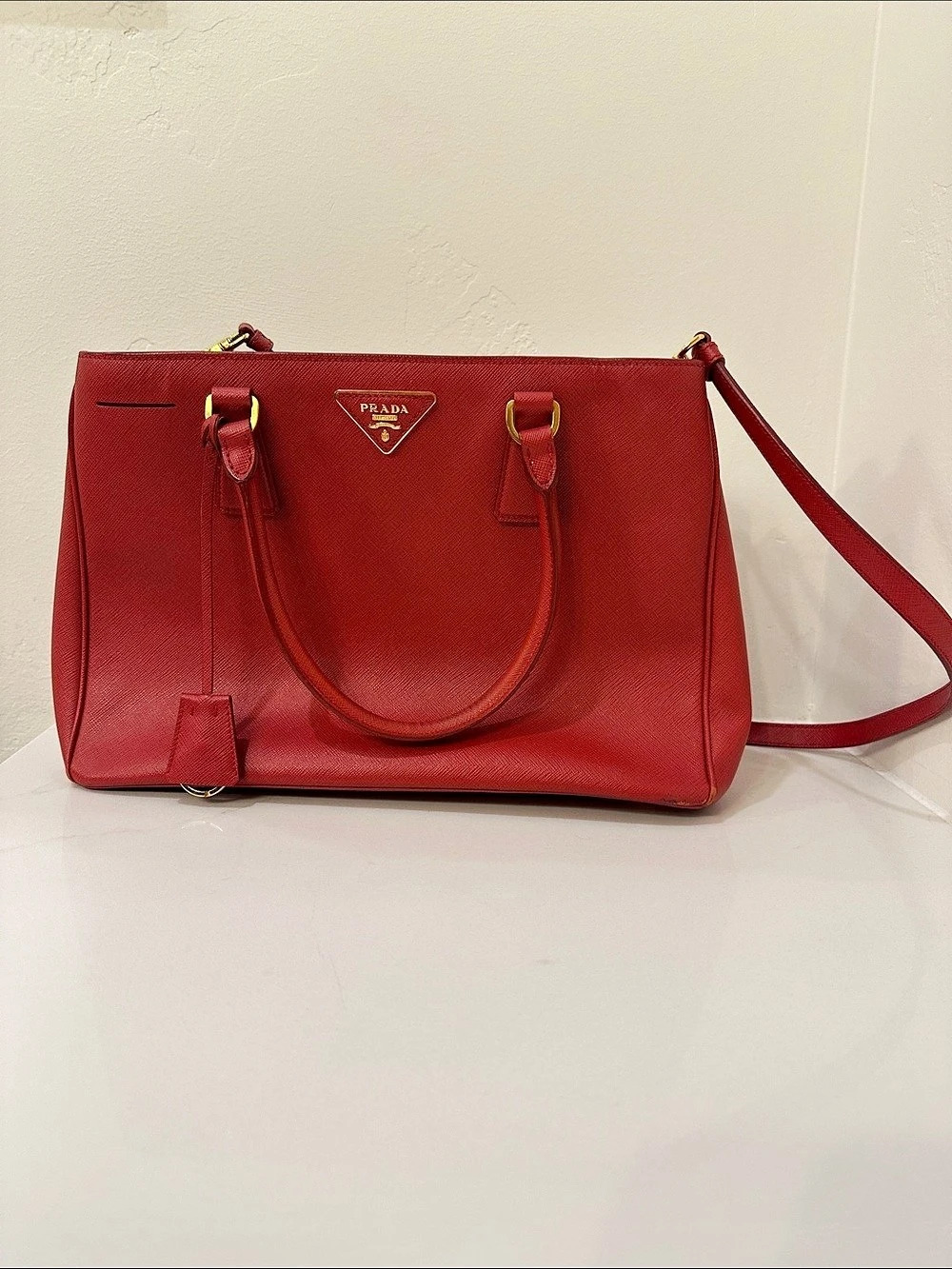Prada Saffiano Lux Galleria Double Zip shoulder bag